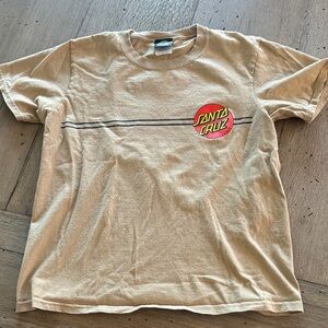 Kids Santa Cruz Skateboards Beige Graphic Tee